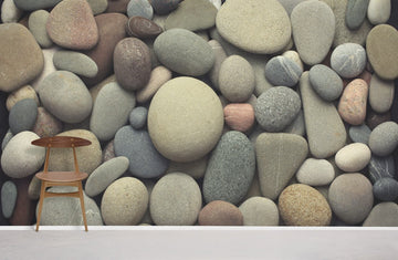 Pebble Stone Realistic Mural Wallpaper