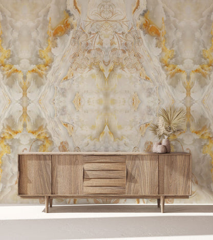 Royal Platinum Marble Wallpaper Mural for the Decoration of the Hallway