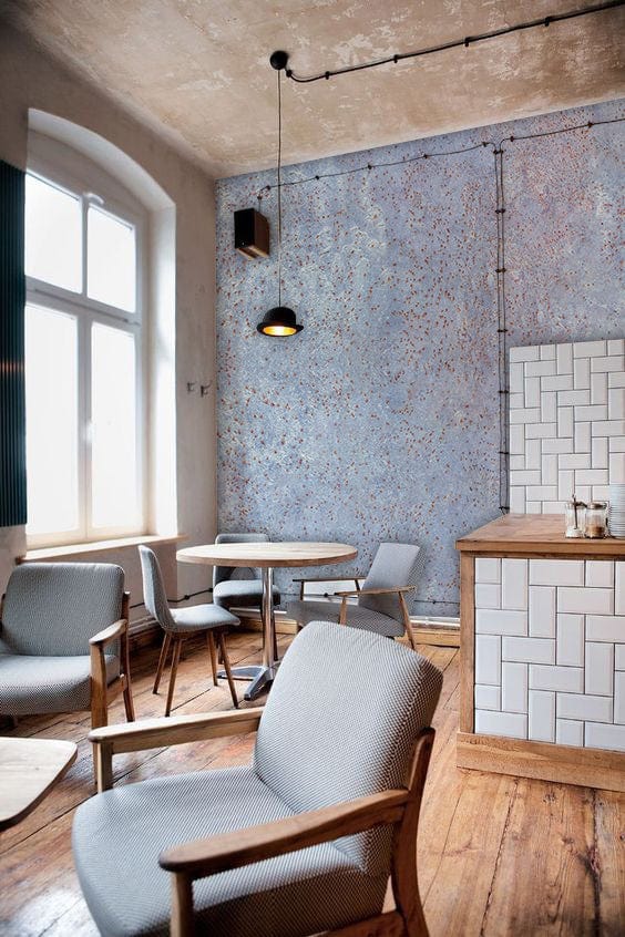 Metal Rusted Dots Photo Wallpaper for restaurantdecor