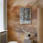 Rust Spots Grained Wall Wallpaper Mural for Use as Decorating Material in Hallways