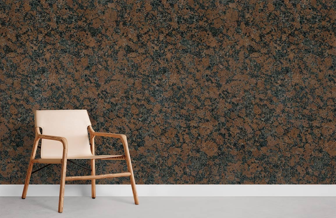 Rustic Brown Granite Textured Mural Wallpaper