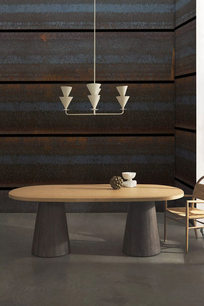 Rustic Iron Track Cool Mural Room