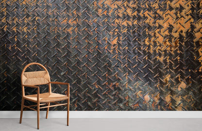 Rustic Industrial Metal Wallpaper Mural