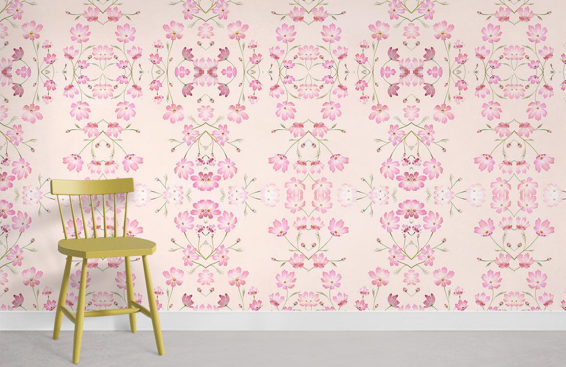 Sakura Flower Pink Wallpaper Mural Room Decoration Idea