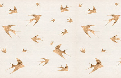 gold swallow animal wallpaper home decor