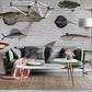 different fishes fat wallpaper living room 