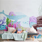 Wallpaper Mural of Seabed Animals for Use in Decorating the Living Room