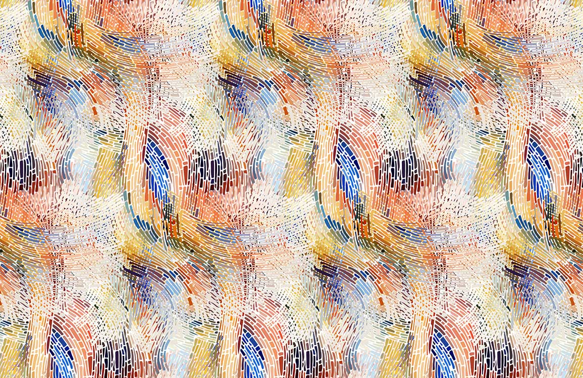 Abstract Colorful Herringbone Mural Wallpaper