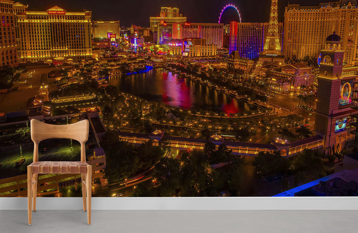 lighting up las vegas city wallpaper for room