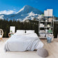 Bedroom Wallpaper Mural Featuring a Snowy Forest and Mountains