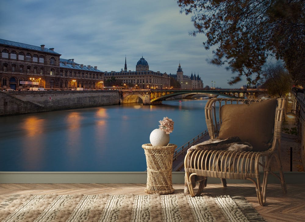 Paris Seine River landscape wall mural art