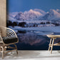 winter lake mountain wallpaper decoration art design