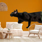 giant black cat wallpaper mural for the living room