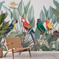 Macaws in a Rainbow of Colors Wallpaper Mural for the Living Room