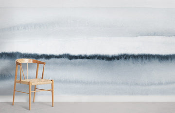 Abstract Blue Ombre Watercolor Mural Wallpaper