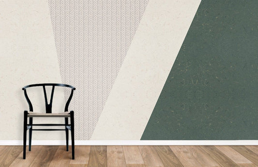 Wallpaper mural of a simple green texture block