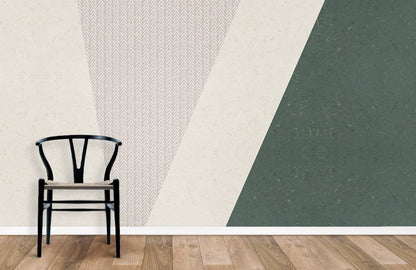 Wallpaper mural of a simple green texture block
