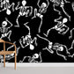 Skeleton Art Pattern Cool Wallpaper Home Decor