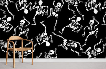 Skeleton Art Pattern Cool Wallpaper Home Decor