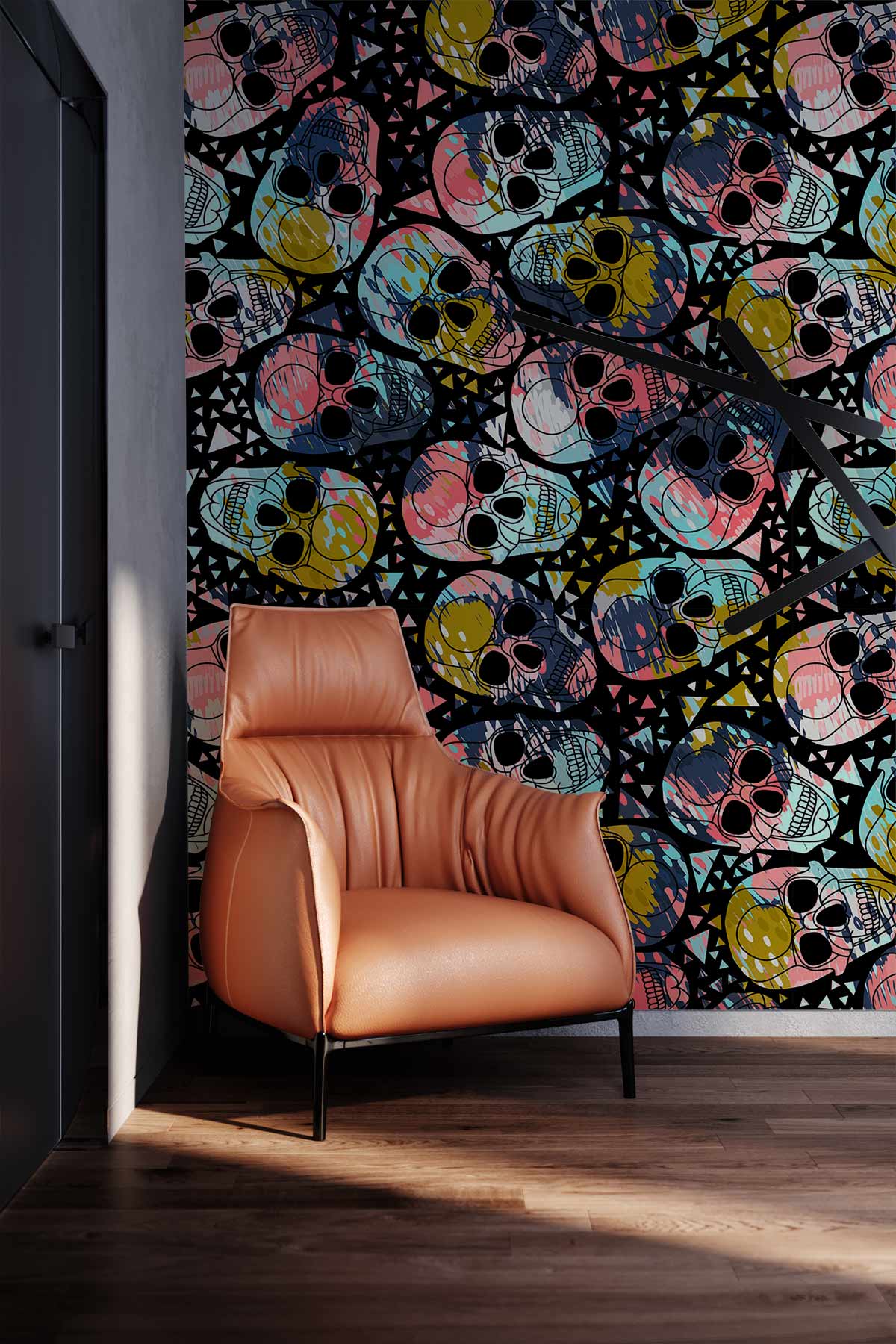 Skeleton Pattern Cool Wallpaper Interior Decoration