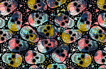 Skeleton Pattern Wall Mural Custom Design Art