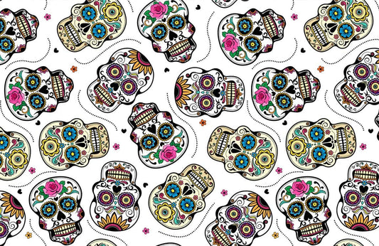 Colourful Skeleton Cool Wallpaper Mural Design