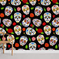 Skull & Rose Pattern Cool Wallpaper Home Decor