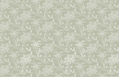 Elegant Grey Botanical Garden Mural Wallpaper