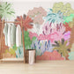 Decoration of the Hallway with a Tree Sketch Wallpaper Mural