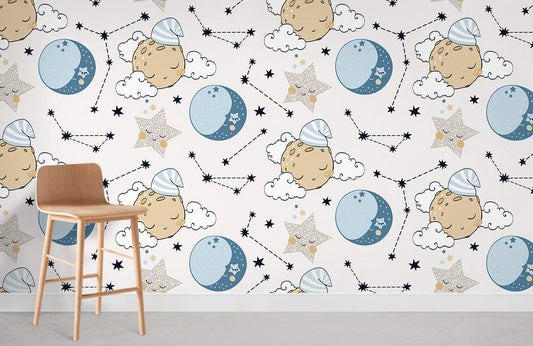 Sleeping Universe Wallpaper Mural Room Decoration Idea