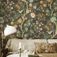 flower and vine blossom vintage wallpaper decoration design art
