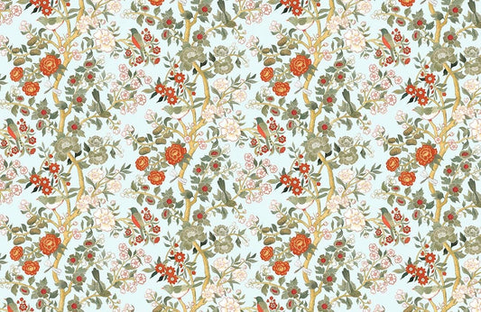 vinatge flower and vines aesthetic mural art design