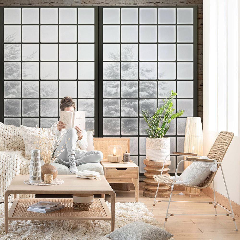 Snow Tree View Wallpaper Mural for the Interior Decoration of the Living Room