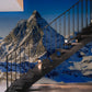 Wallpaper mural with snowy mounds, perfect for use in interior design.