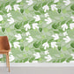 Soft Green Leaves Plants Wall Mural Room