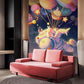 space bunny gifts wall mural hallway decoration idea
