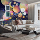 space bunny gifts wall mural lounge design