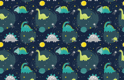 Cute Dinosaur Kids Room Mural Wallpaper