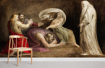 Vintage Biblical Scene Artistic Mural Wallpaper