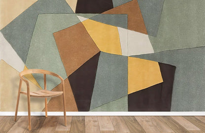 Splicing Color Block abstract geometric wallpaper mural for room