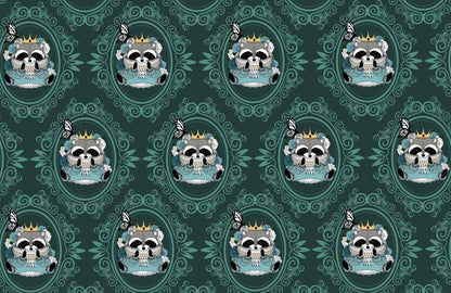 Decorate Your Child's Room with This Cute Raccoon Wallpaper Mural!