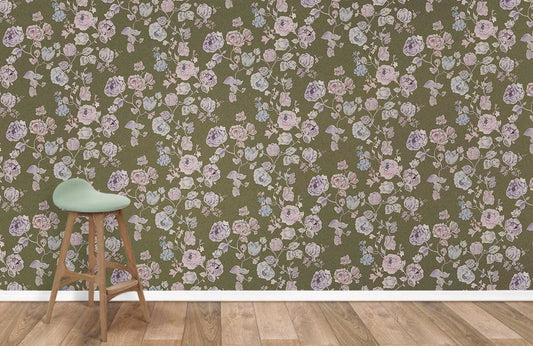 Vintage Floral Bouquet Mural Wallpaper