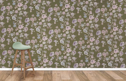 Vintage Floral Bouquet Mural Wallpaper