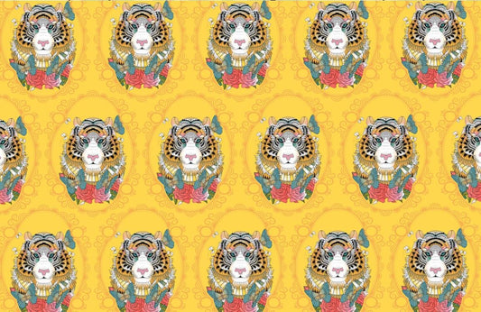 Splicing Tiger wallpaper mural bathroom