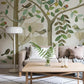 Wallpaper Mural for Living Room with Birds in Spring