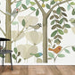 Mural Wallpaper with Birds on Branches in Spring