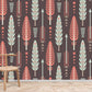 Wallpaper mural patterned with a geometric vector background from Peru.