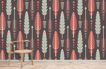 Bohemian Arrows Geometric Pattern Mural Wallpaper