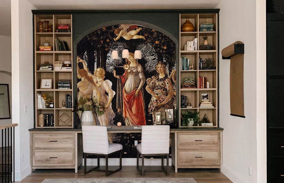 famous painting wallpaper mural study room decoration