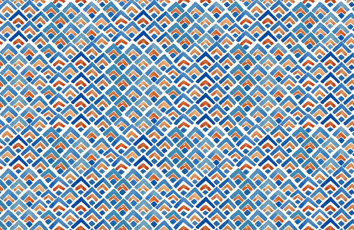 Patterned Blue Squares on a White Background